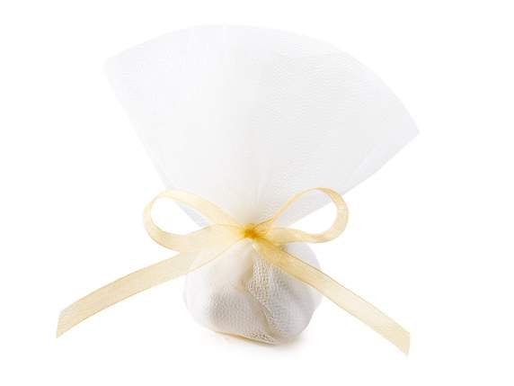 7mm champagne organza ribbon