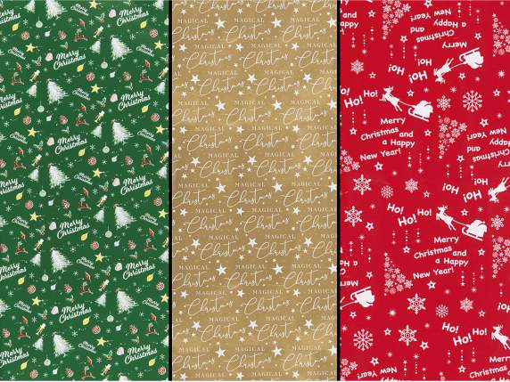 Pack of 60 sheets of glossy wrapping paper