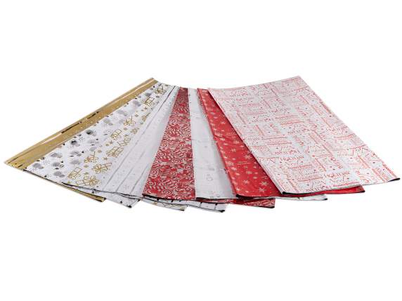 Pack of 60 sheets of printed glossy BOPP gift paper