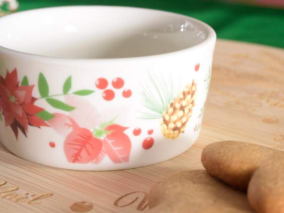 Aperitif set with rotating wooden cutting board