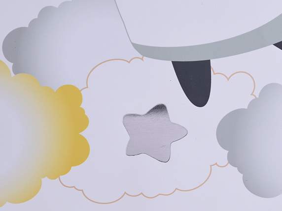 Paper bag with little angels and gold and silver details