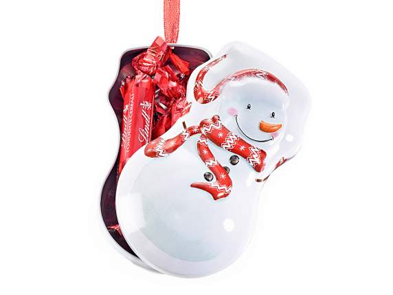 Christmas metal box, openable and to hang
