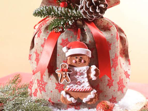 Resin paste decoration Gingerbread to hang