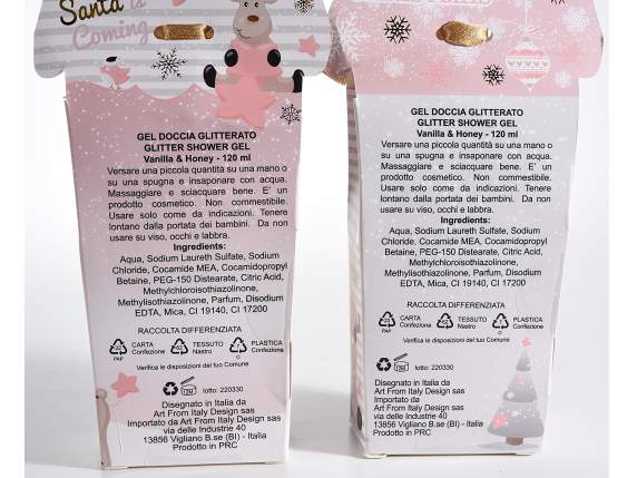 Shower gel in Pink Reindeer gift box
