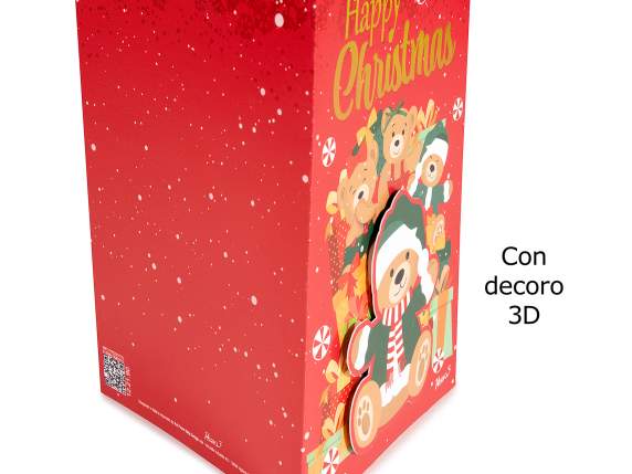 Christmas greeting card with 3D decoration and envelope
