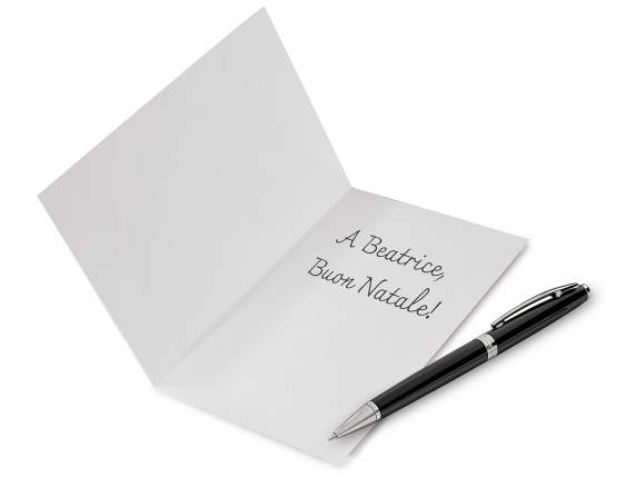 Christmas greeting card with 3D decoration and envelope