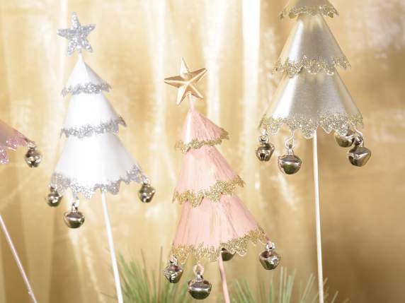 Metal Tree Stick with Star and Bells