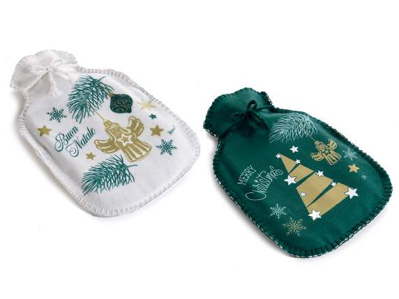 Hot water bottle w - fabric cover and Angel decorations