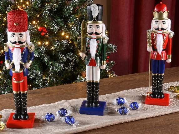 Standing resin nutcracker with gold details