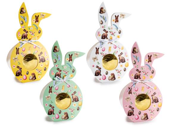 Easter bunny with gold edible sphere