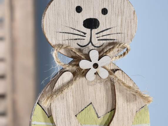 Colorful Wooden Long Legged Rabbit Hanging