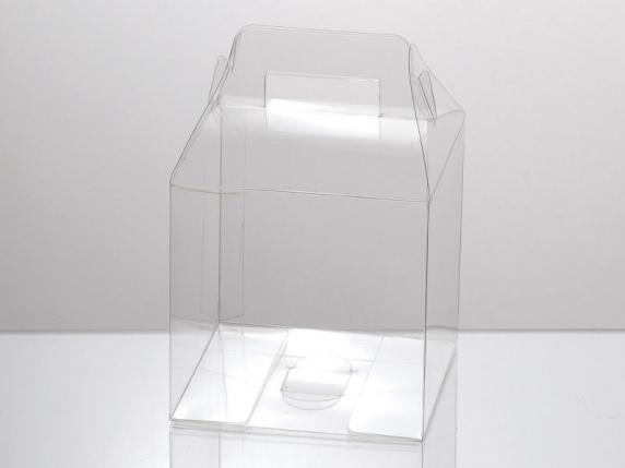 Rectangular PET box with handle - food grade