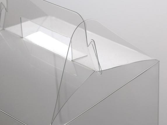 Rectangular PET box with handle - food grade