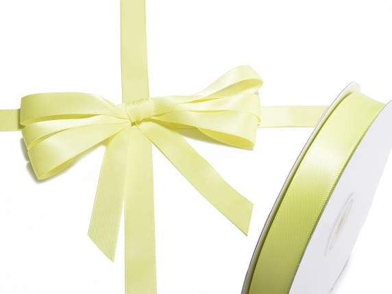 Acid yellow double satin ribbon