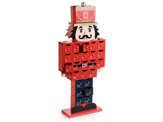 Advent Calendar Nutcracker with Glitter Hat