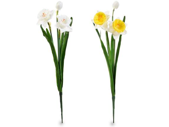 Fabric bouquet of artificial daffodils