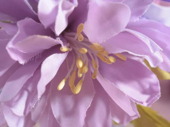 Artificial peony with small flowers and colored pistils