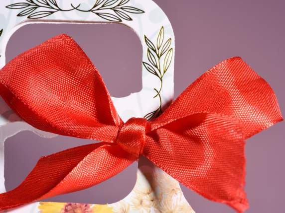 Colored paper bag - envelope with handles and bow