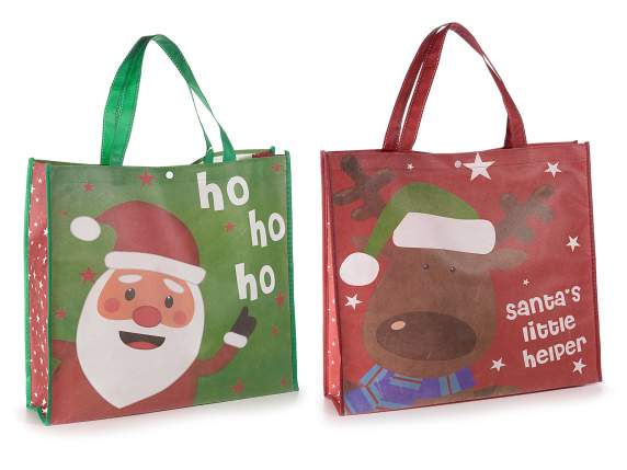 Big christmas bags in non-woven fabrics