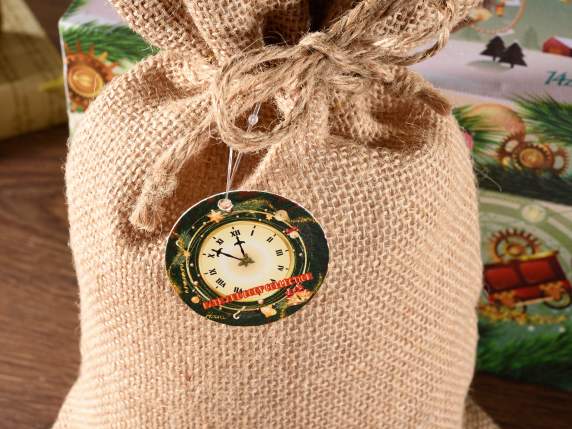 Jute bag with tag and 2 Xmas Time body products