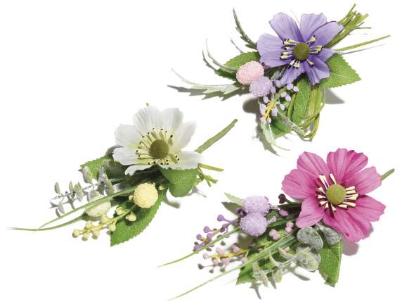 Artificial bouquet with anemone and eggs
