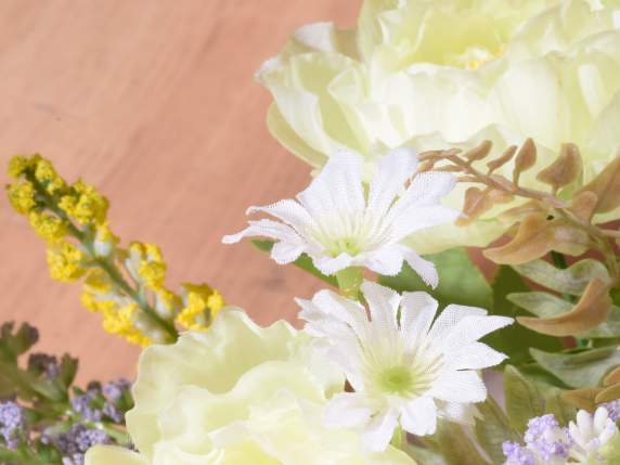 Bouquet of ranunculus and artificial flowers