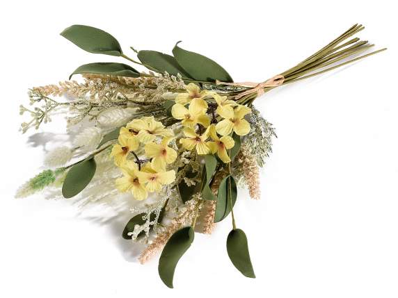 Bouquet of wildflowers and artificial spikes