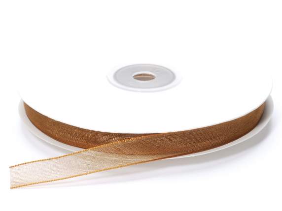 Bronze organza ribbon 10mm x 50m