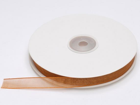 Bronze organza ribbon 10mm x 50m