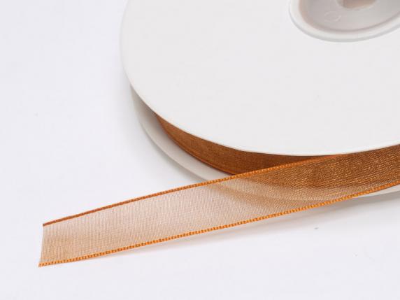 Bronze organza ribbon 10mm x 50m