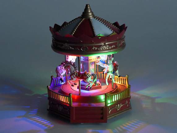 Carousel Horse Carousel Resin Carillon with Lights, Movement