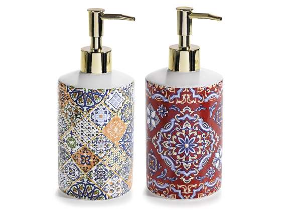 Maiolica ceramic dispenser w-scented hand soap