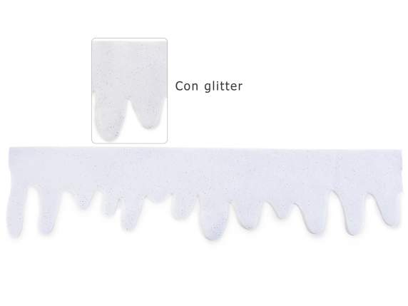 Popsicle fringe with polyester glitter
