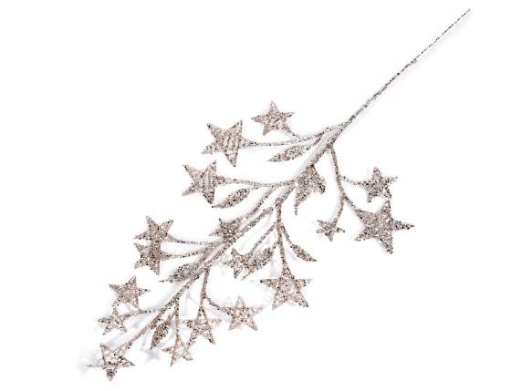 Sprig of champagne glitter stars