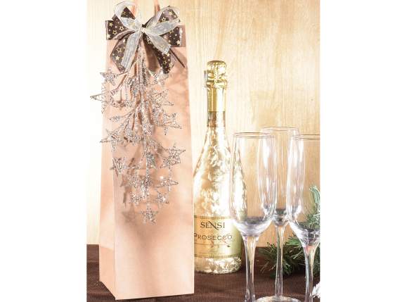 Sprig of champagne glitter stars