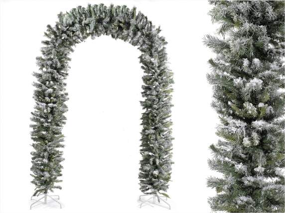 H250 artificial snow arch garland with metal base