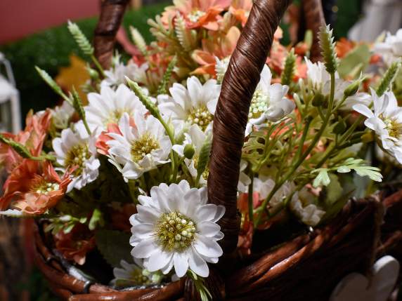 Fabric bouquet of artificial daisies