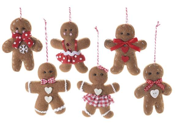 Gingerbread man in cloth to hang