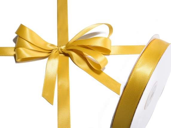 15mm gold double satin ribbon
