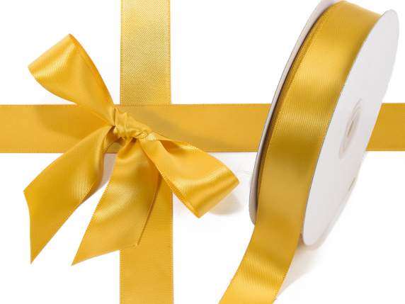 25mm gold double satin ribbon