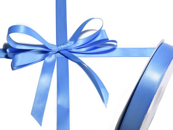 15mm double satin ribbon air force blue