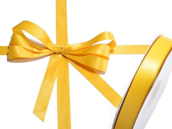 Double satin ribbon 15mm ochre
