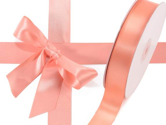 Double satin ribbon 25mm salmon