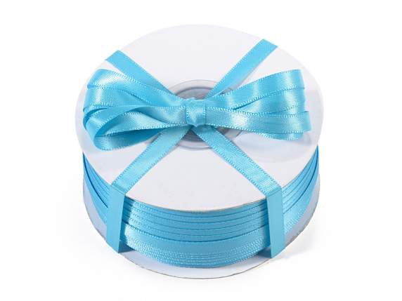 6mm turquoise double satin ribbon