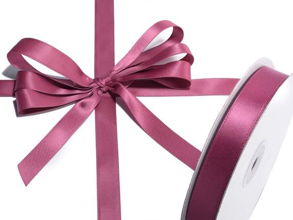 15mm double satin ribbon, burgundy