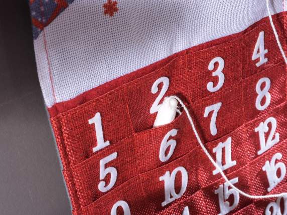 Fabric advent calendar to hang with day marker