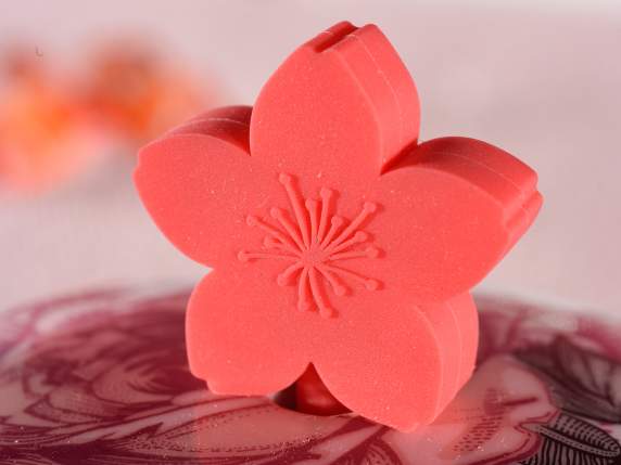 350 ml porcelain mug with lid and flower