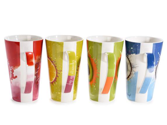 Porcelain mug with Bi Fruit design