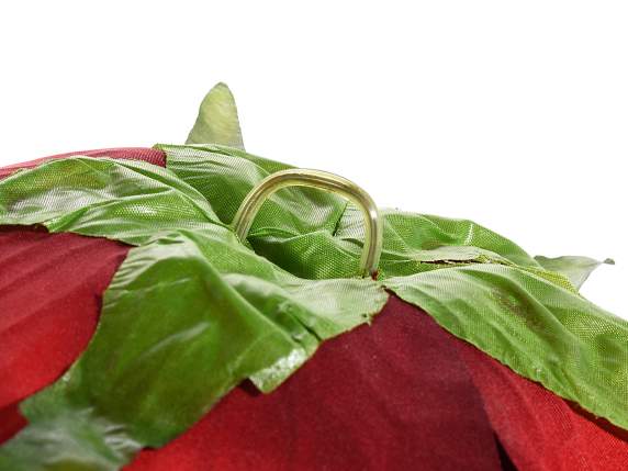 Giant red fabric rose without stem with rear hook