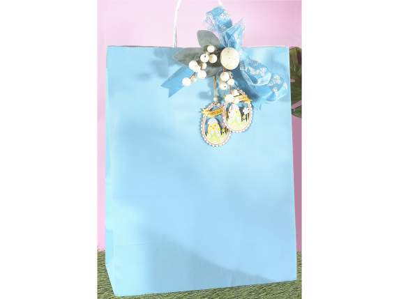Maxi bag - envelope in colored paper with twisted handle